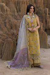 3-PC Unstitched Premium Embroidered Lawn By Rang Rasiya | Nadia